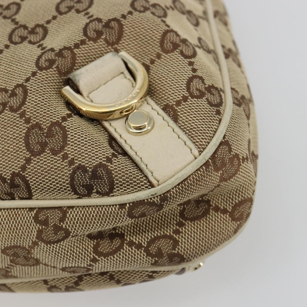 Gucci Abbey Shoulder Bag Gg Canvas Beige Canvas Shoulder Bag Bag (Pre-Owned)