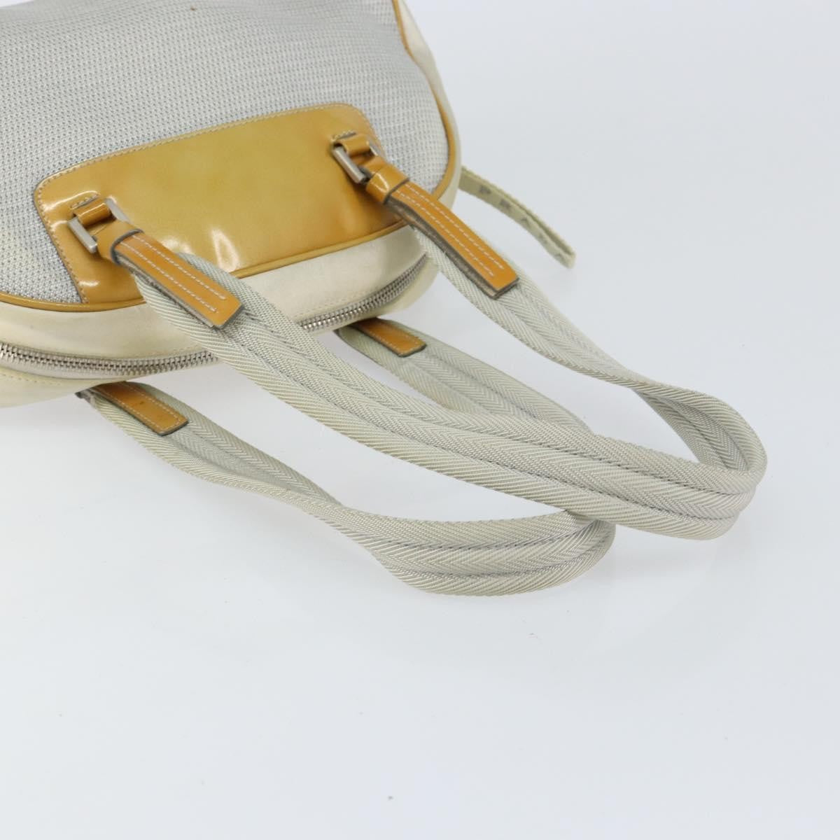 Prada Vintage Zip Handbag Tessuto Silver Nylon Handbag