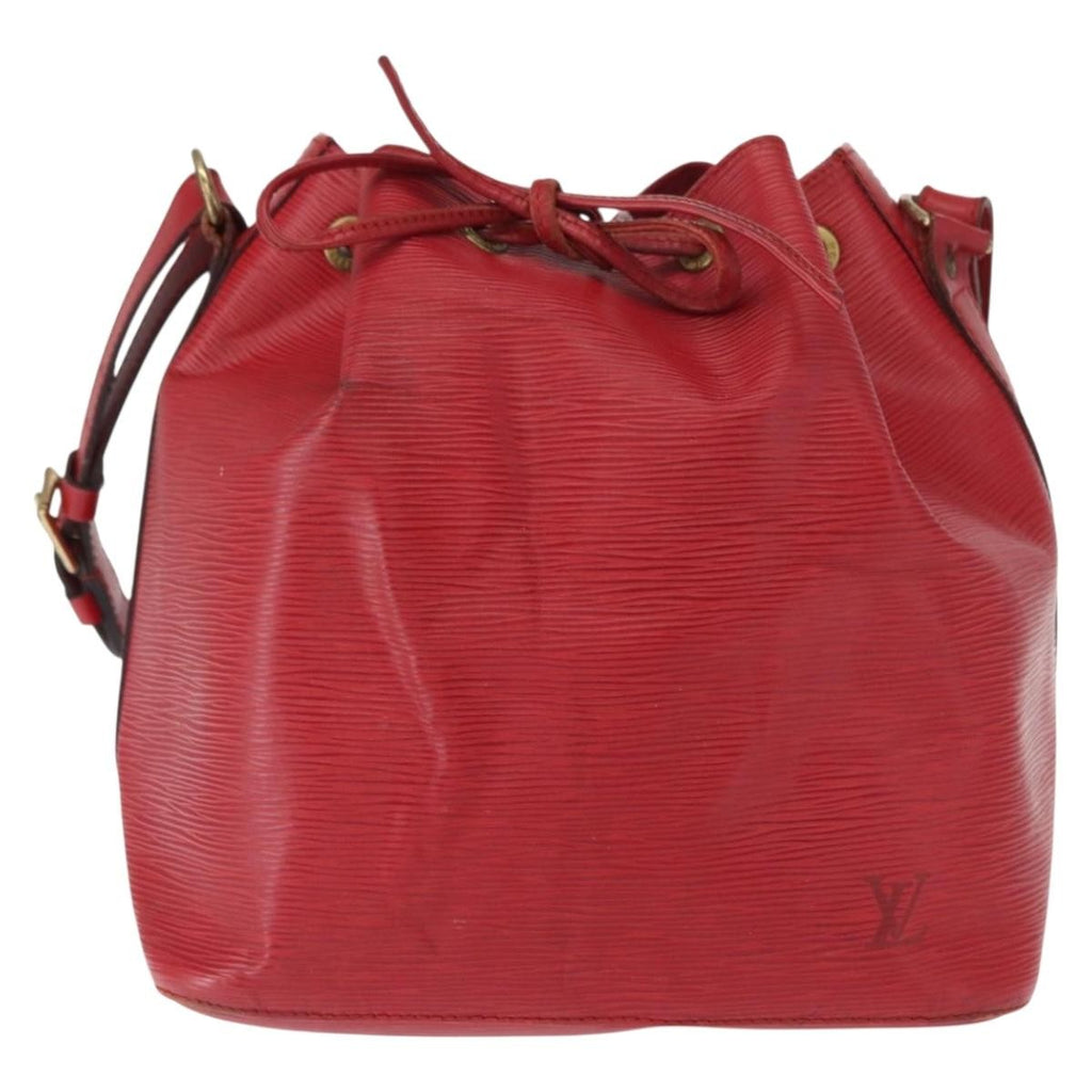 Louis Vuitton Petit Noe Handbag Epi Leather Red Leather Shoulder Bag