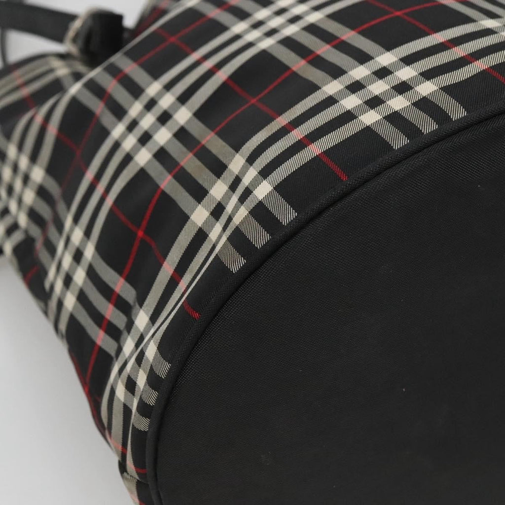 Burberry Nova Check Blue Label Nylon Black Nylon Tote Bag