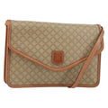 Celine Vintage Macadam Shoulder Bag Canvas Beige Canvas Shoulder Bag Bag
