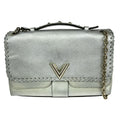 Louis Vuitton Very Chain Bag Whipstitch Leather Silver Leather Shoulder Bag