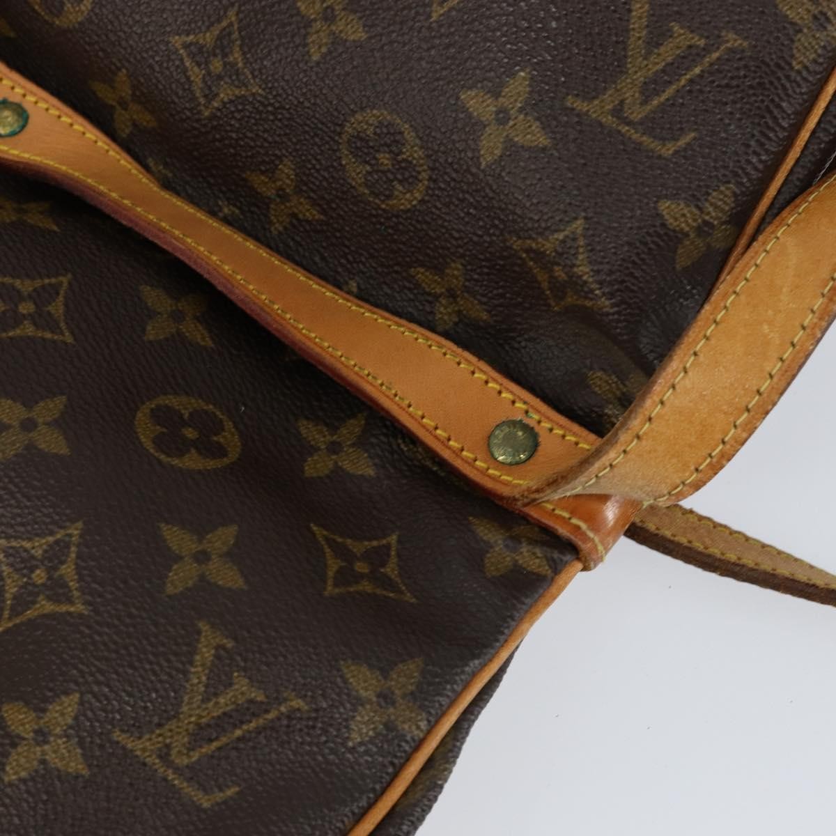 Louis Vuitton Saumur Handbag Monogram Canvas Brown Canvas Shoulder Bag