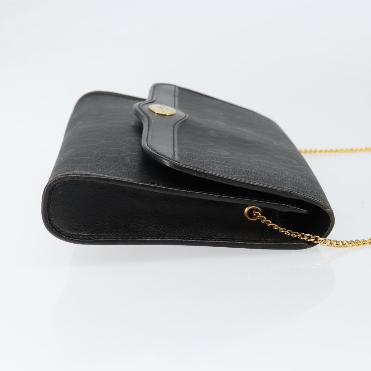 Christian Dior Vintage Honeycomb Flap Crossbody Bag Coated Canvas Black Canvas Shoulder Bag Bag (Pre-Owned)