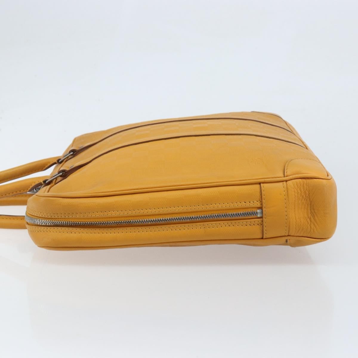 Louis Vuitton Porte-Documents Voyage Briefcase Damier Infini Leather Yellow Leather Briefcase Bag