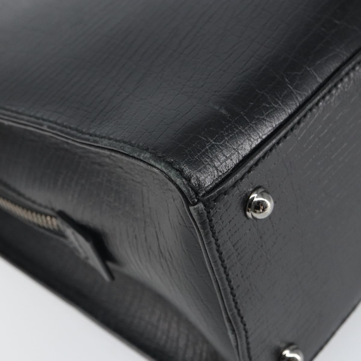 Gucci Vintage Handbag Leather Black Leather Handbag (Pre-Owned)