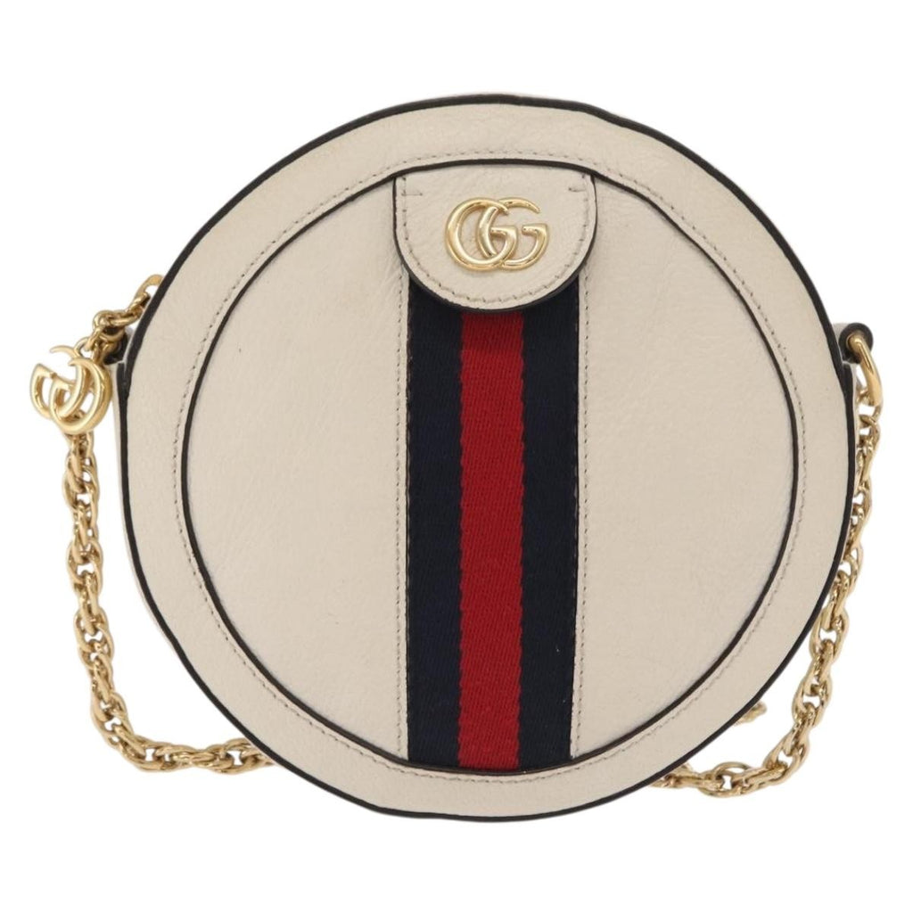 Gucci Gg Marmont Shoulder Bag Matelasse Leather White Leather Shoulder Bag Bag (Pre-Owned)