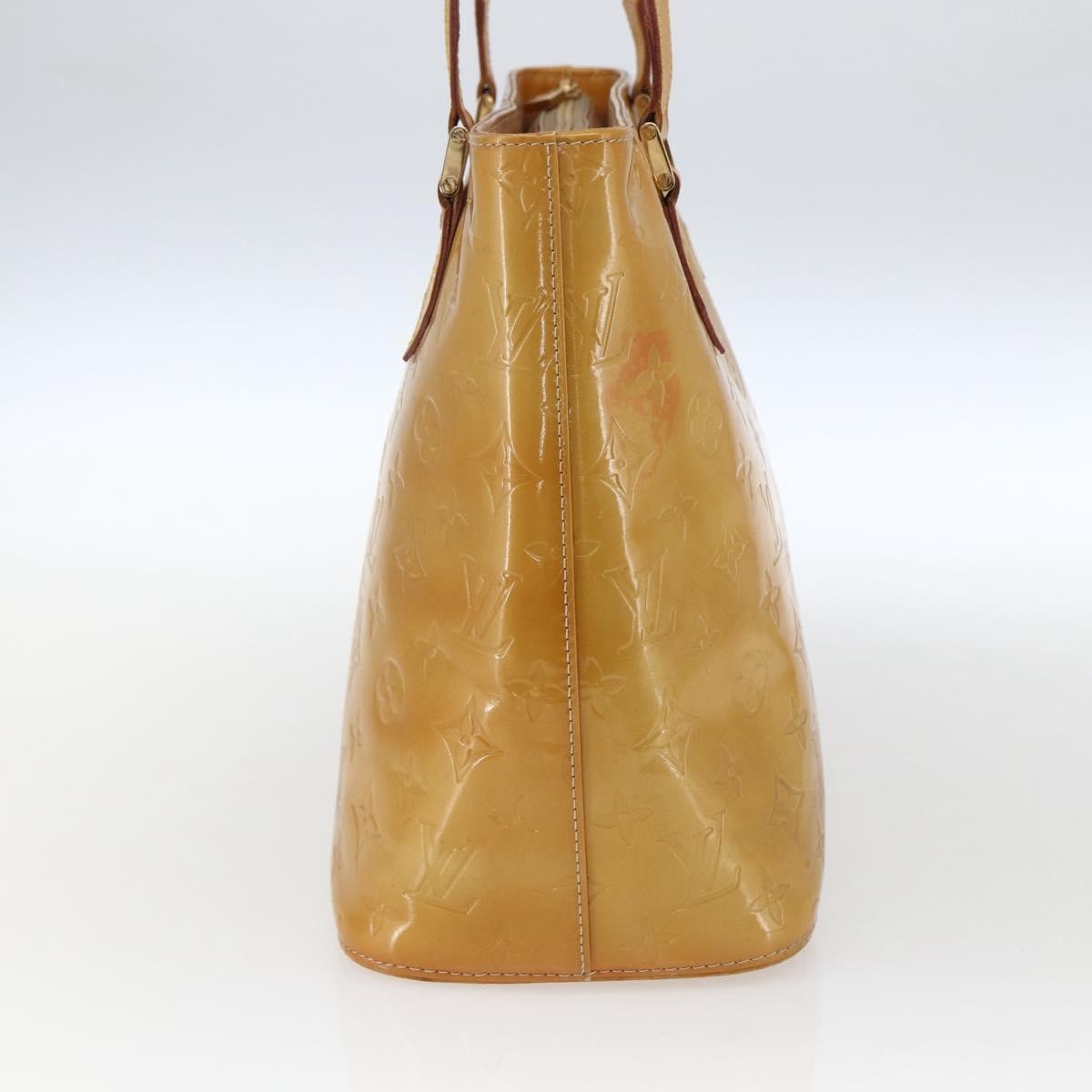 Louis Vuitton Houston Handbag Monogram Vernis Beige Patent_Leather Tote Bag
