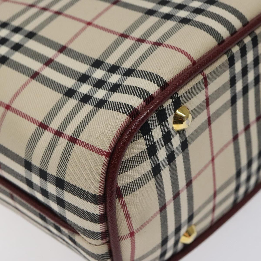 Burberry Nova Check Tote Canvas And Leather Beige Canvas Tote Bag