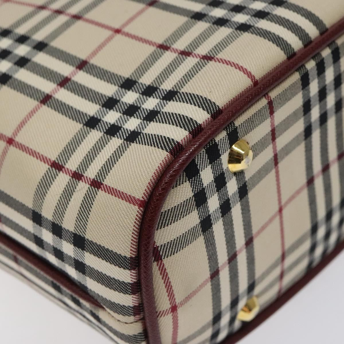Burberry Nova Check Tote Canvas And Leather Beige Canvas Tote Bag