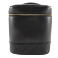 Chanel Vintage Cosmetic Case Leather Black Leather Clutche & Pouche Bag