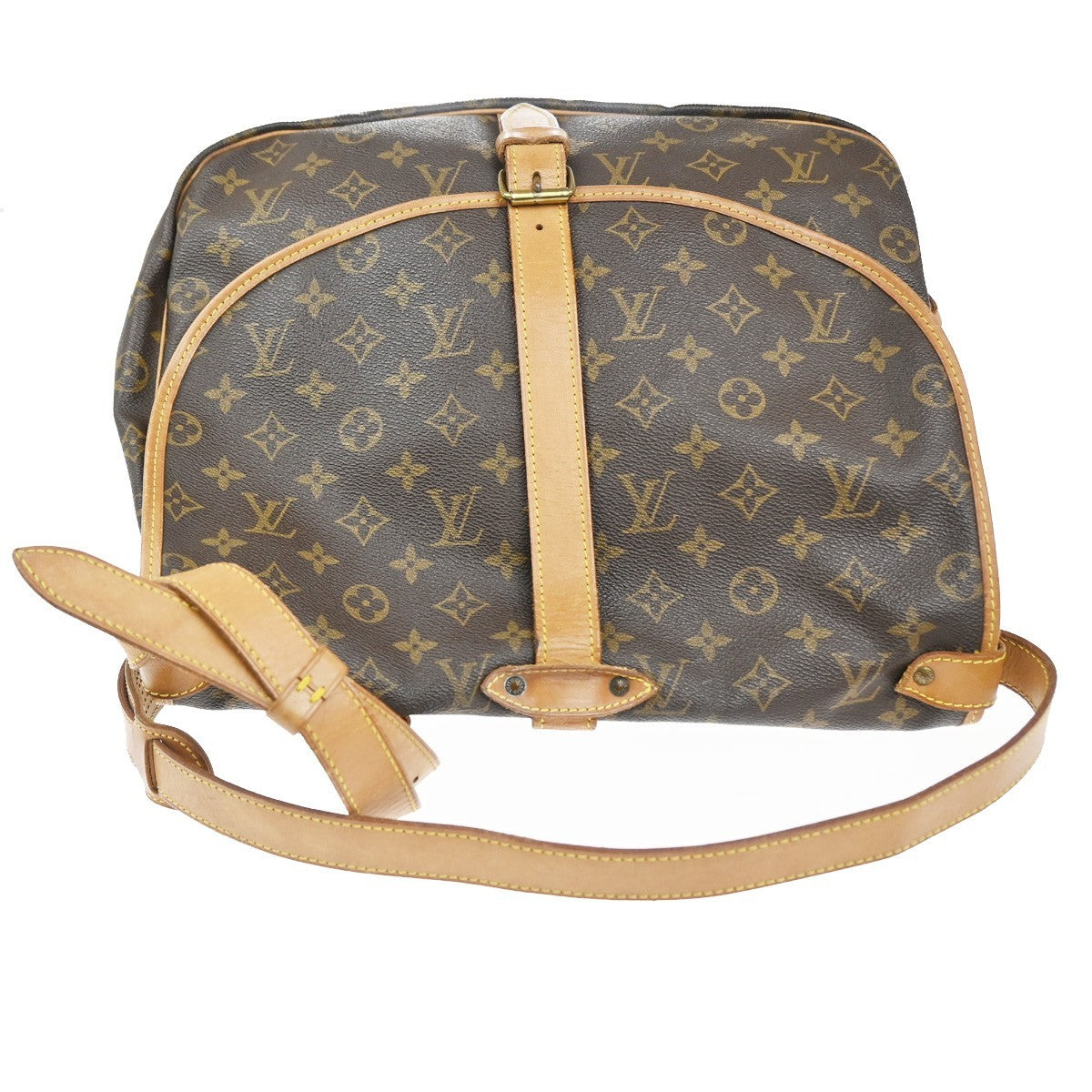 Louis Vuitton Saumur Handbag Monogram Canvas Brown Canvas Shoulder Bag