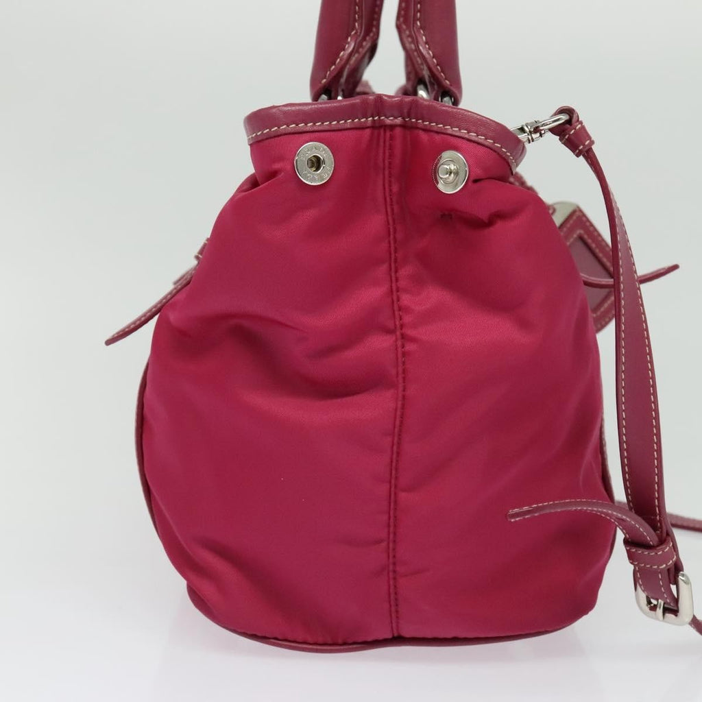 Prada Convertible Belted Hobo Tessuto With Leather Pink Nylon Tote Bag Bag