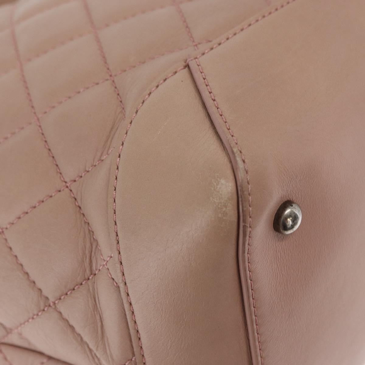 Chanel Easy Shopping Tote Quilted Calfskin Pink Leather Tote Bag Bag