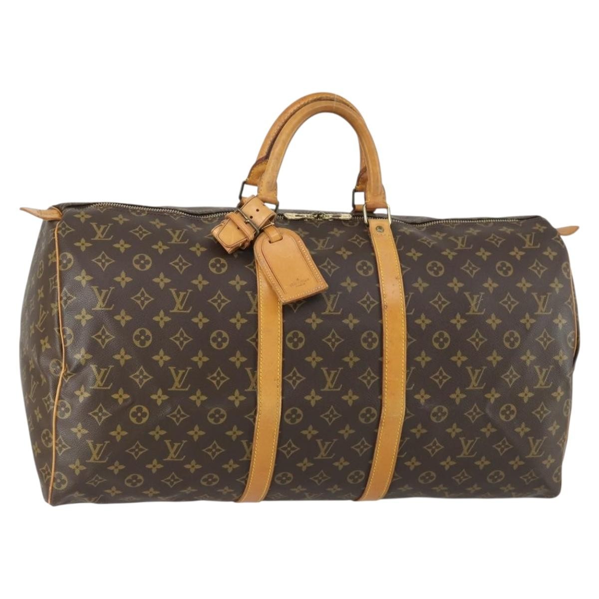 Louis Vuitton Keepall Bag Monogram Canvas Brown Canvas Travel Bag