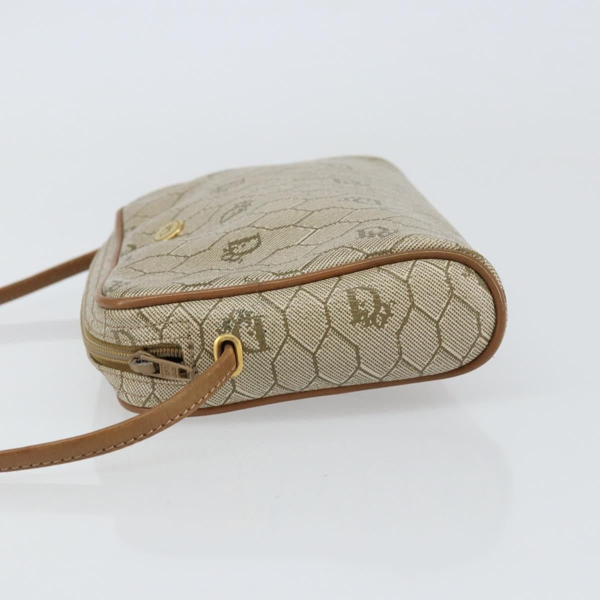 Christian Dior Vintage Honeycomb Shoulder Bag Canvas Beige Canvas Shoulder Bag Bag (Pre-Owned)