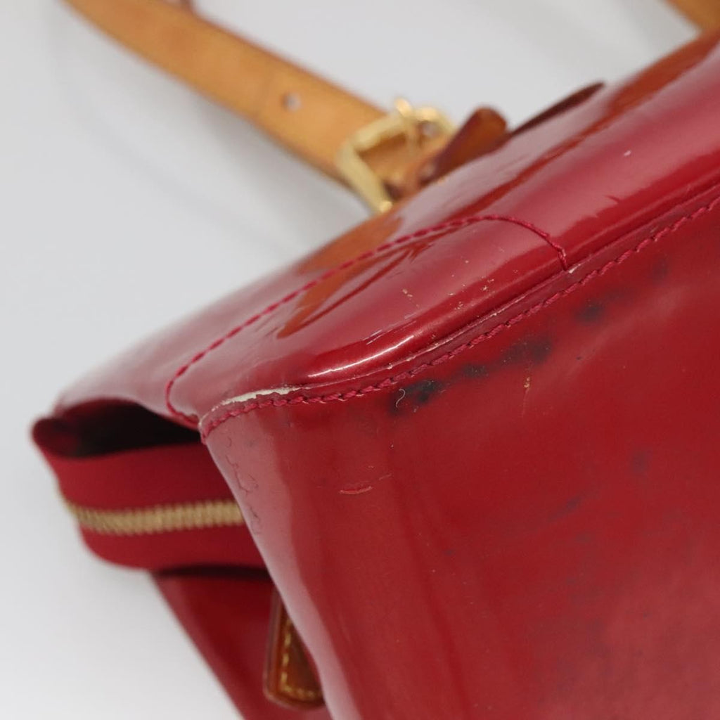Louis Vuitton Rosewood Avenue Handbag Monogram Vernis Red Patent_Leather Handbag