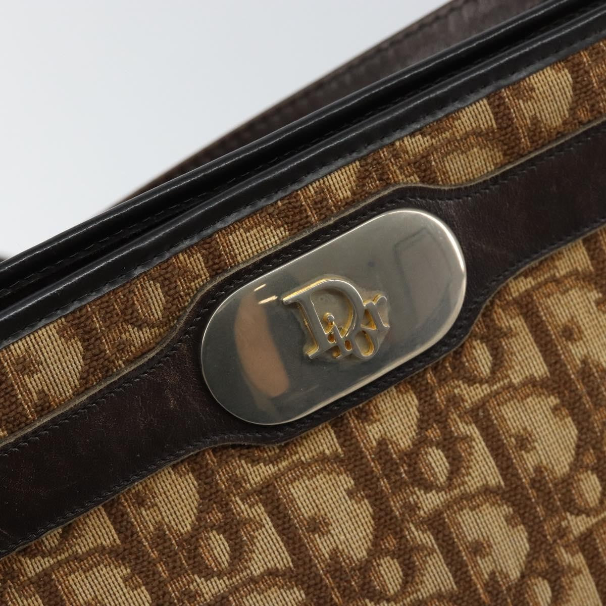 Christian Dior Vintage Trotter Shoulder Bag Canvas Brown Canvas Shoulder Bag Bag (Pre-Owned)