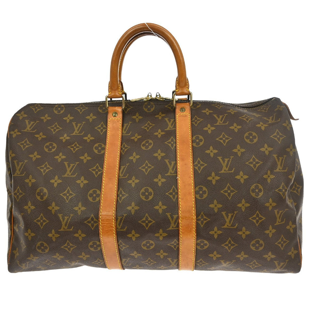 Louis Vuitton Keepall Bag Monogram Canvas Brown Canvas Travel Bag