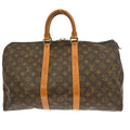 Louis Vuitton Keepall Bag Monogram Canvas Brown Canvas Travel Bag