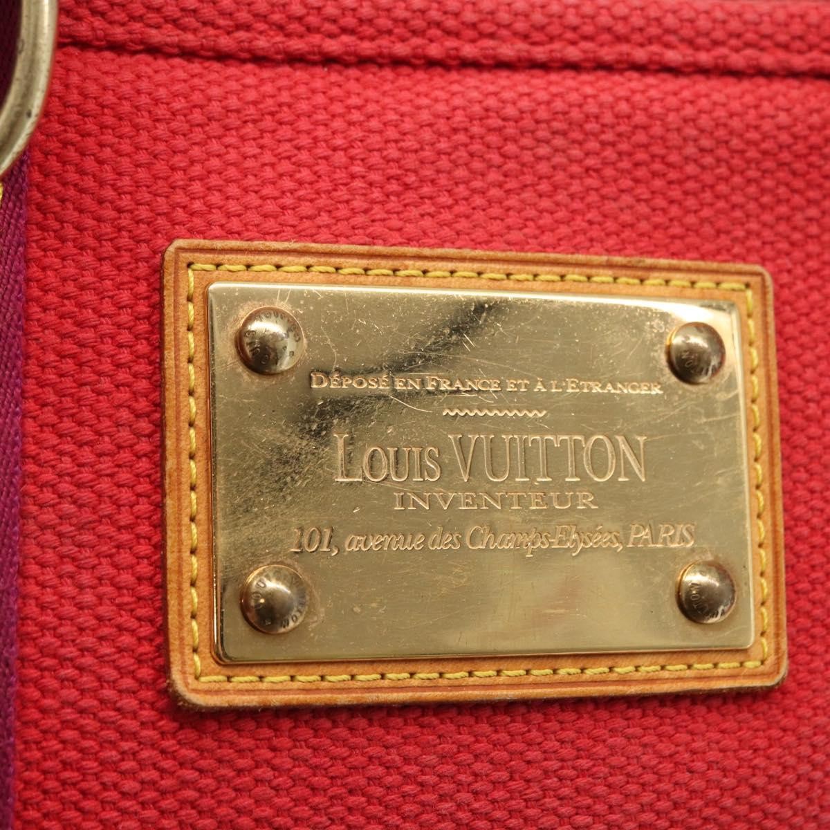 Louis Vuitton Antigua Tote Canvas Red Canvas Tote Bag