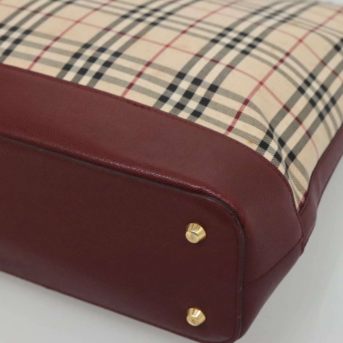 Burberry Nova Check Tote Canvas And Leather Beige Canvas Tote Bag