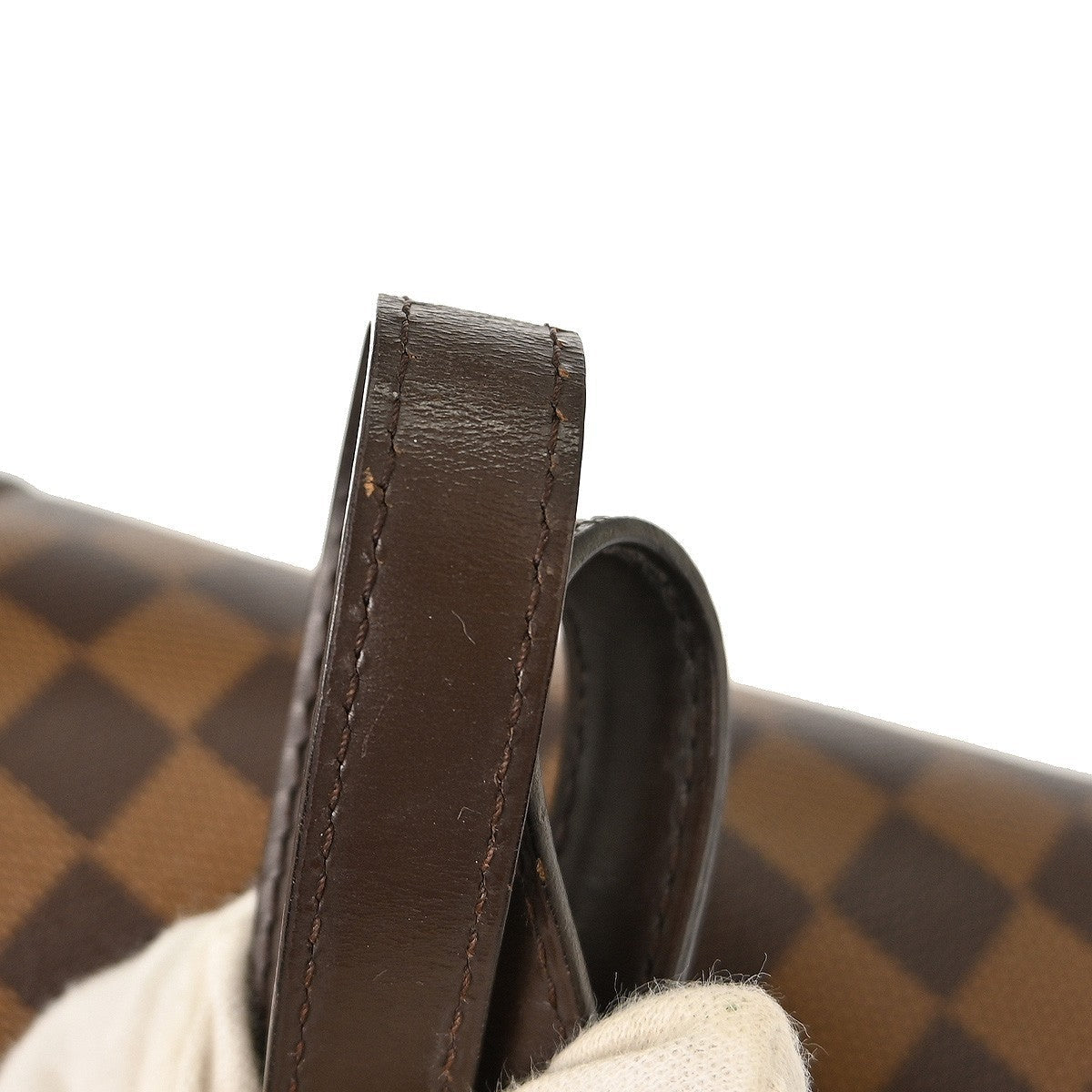 Louis Vuitton Manosque Handbag Damier Brown Canvas Tote Bag