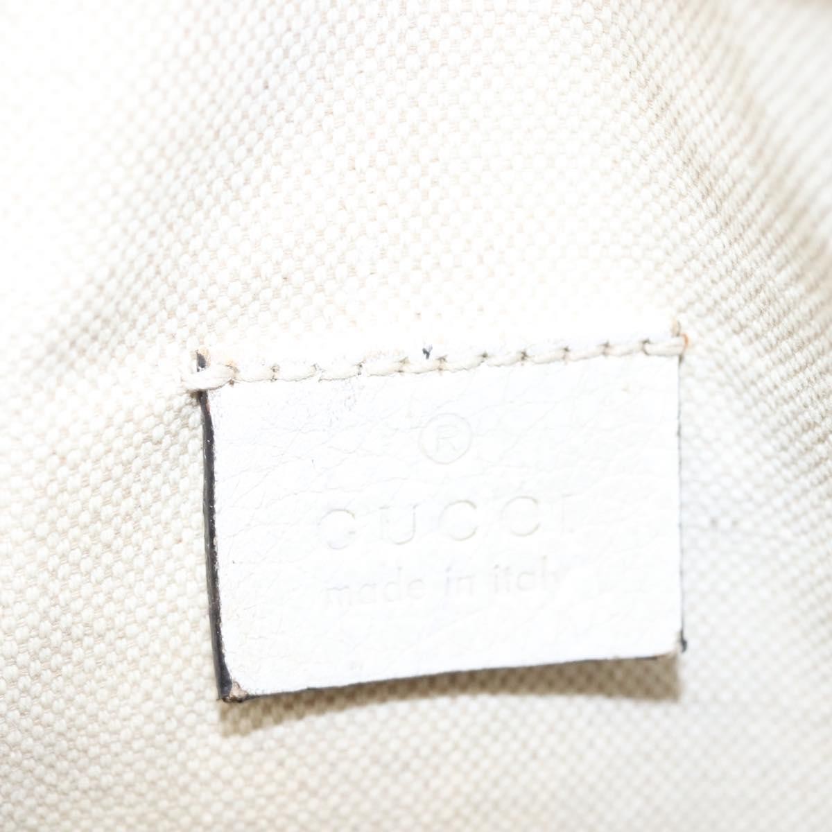 Gucci Logo Belt Bag Printed Leather White Leather Shoulder Bag Bag (Pre-Owned)