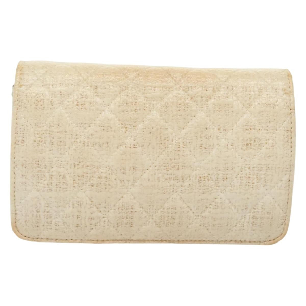 Chanel Wallet On Chain Tweed White Tweed Shoulder Bag Bag