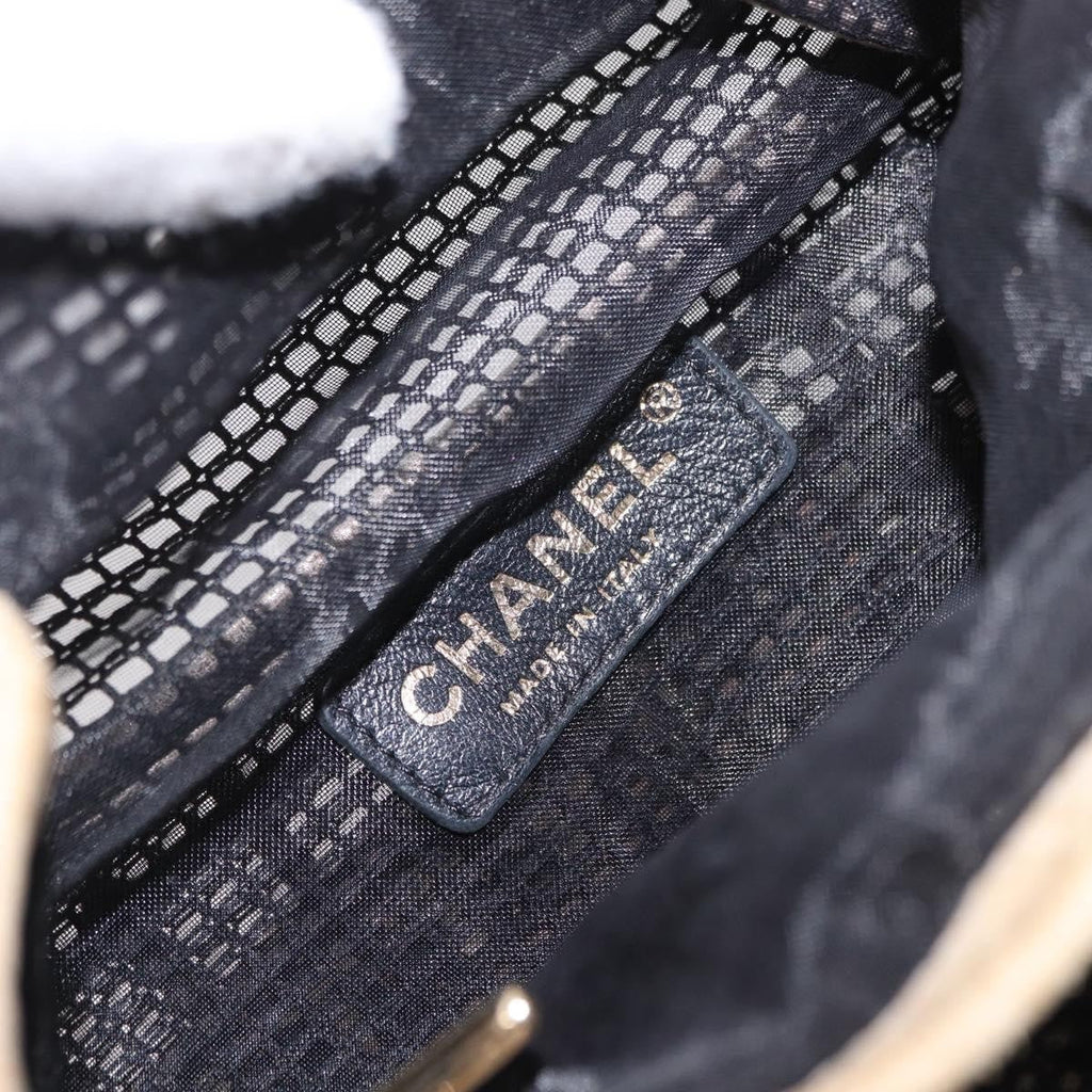Chanel Chain Bucket Bag Mesh And Leather Black Leather Shoulder Bag Bag