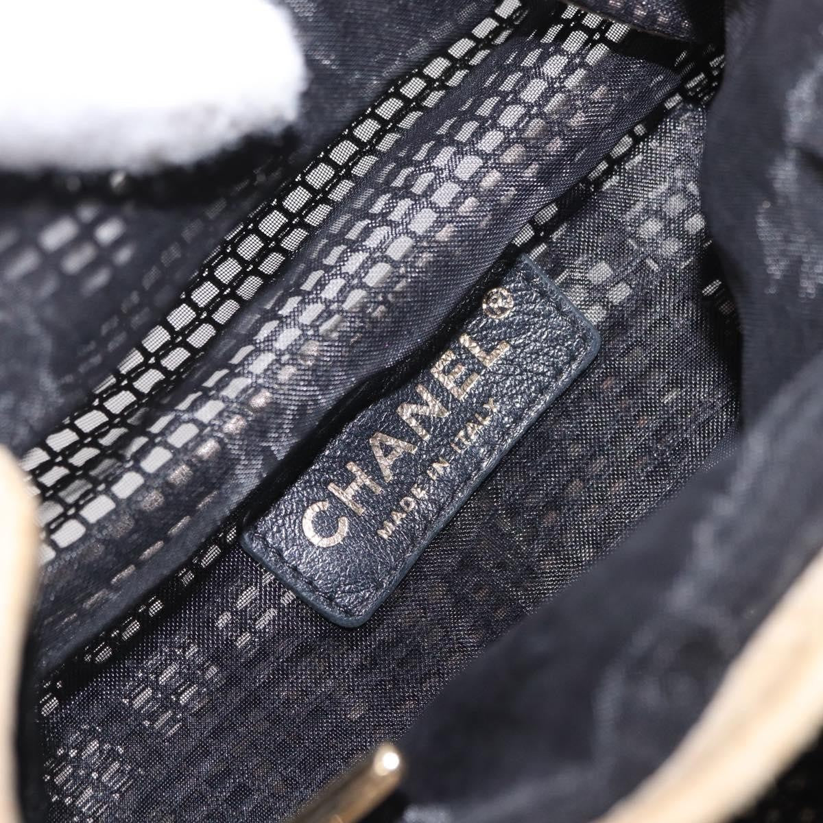Chanel Chain Bucket Bag Mesh And Leather Black Leather Shoulder Bag Bag
