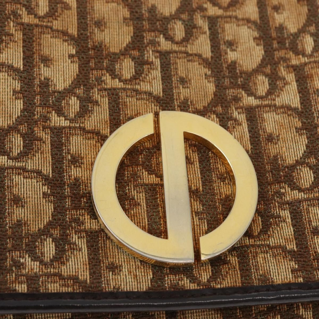 Christian Dior Trotter Shoulder Bag Canvas Brown Canvas Shoulder Bag Bag (Pre-Owned)