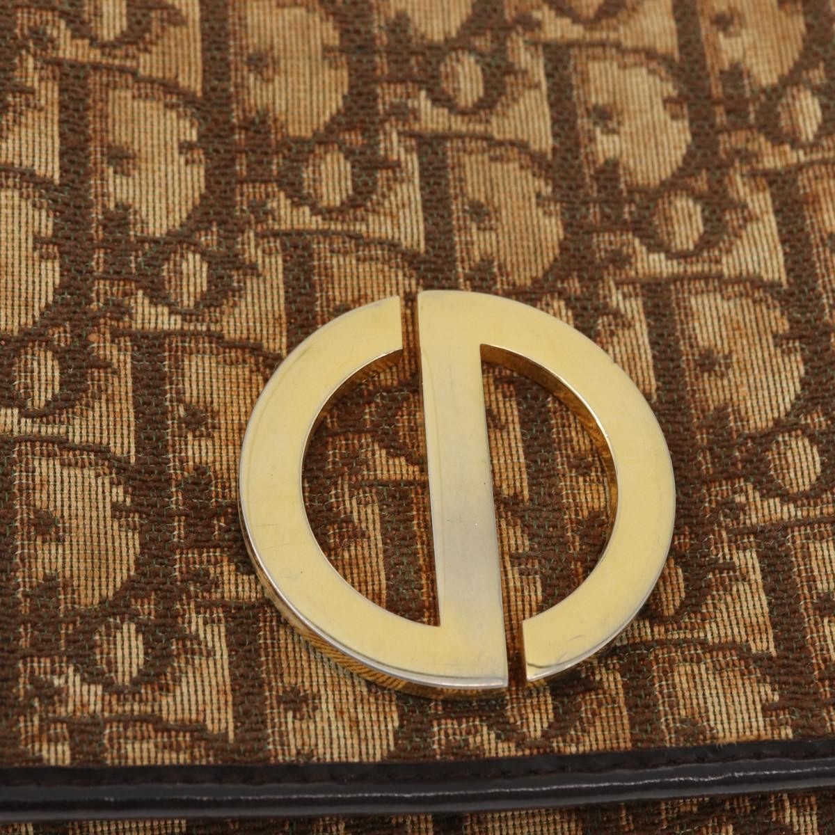 Christian Dior Trotter Shoulder Bag Canvas Brown Canvas Shoulder Bag Bag (Pre-Owned)