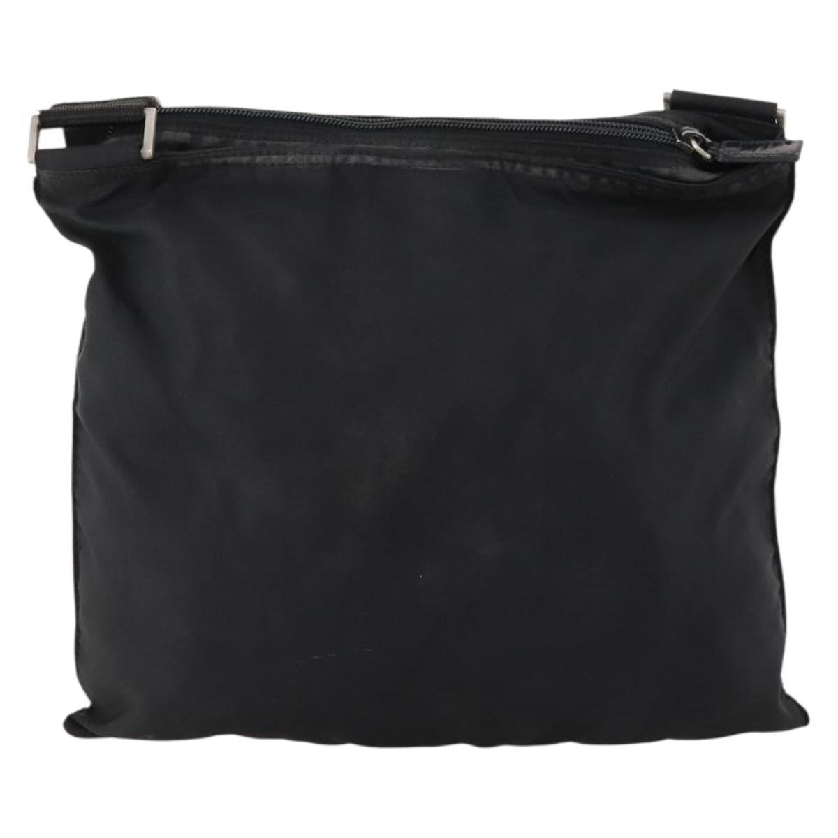 Prada Flat Messenger Bag Tessuto Black Nylon Shoulder Bag Bag