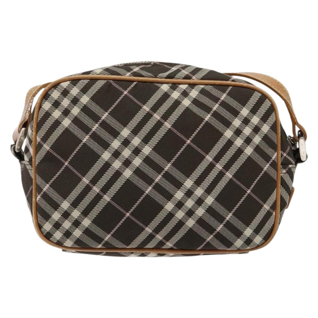 Burberry Nova Check Blue Label Canvas Brown Canvas Shoulder Bag