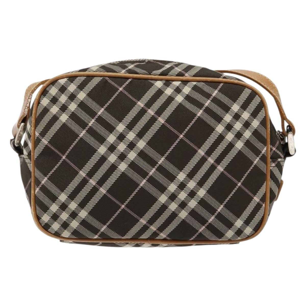 Burberry Nova Check Blue Label Canvas Brown Canvas Shoulder Bag