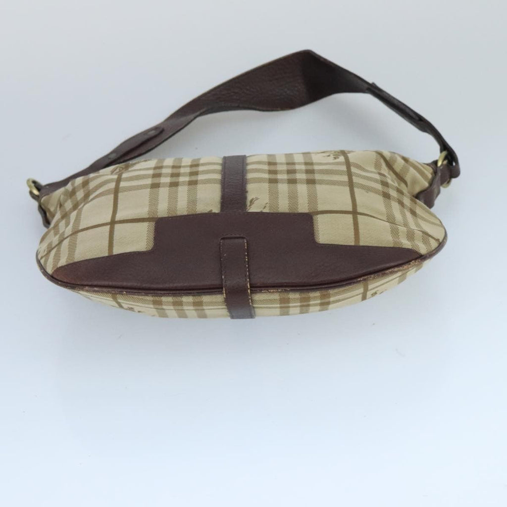 Burberry Nova Check Shoulder Bag Canvas And Leather Beige Canvas Shoulder Bag