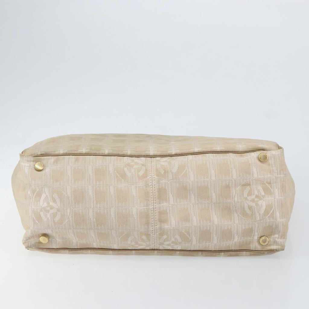 Chanel Travel Line Tote Nylon Beige Nylon Tote Bag Bag