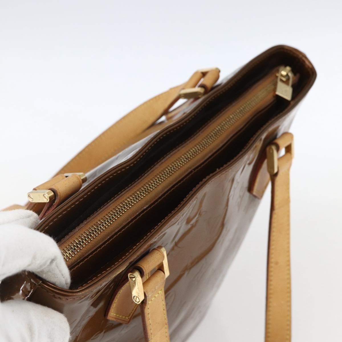 Louis Vuitton Houston Handbag Monogram Vernis Brown Patent_Leather Tote Bag