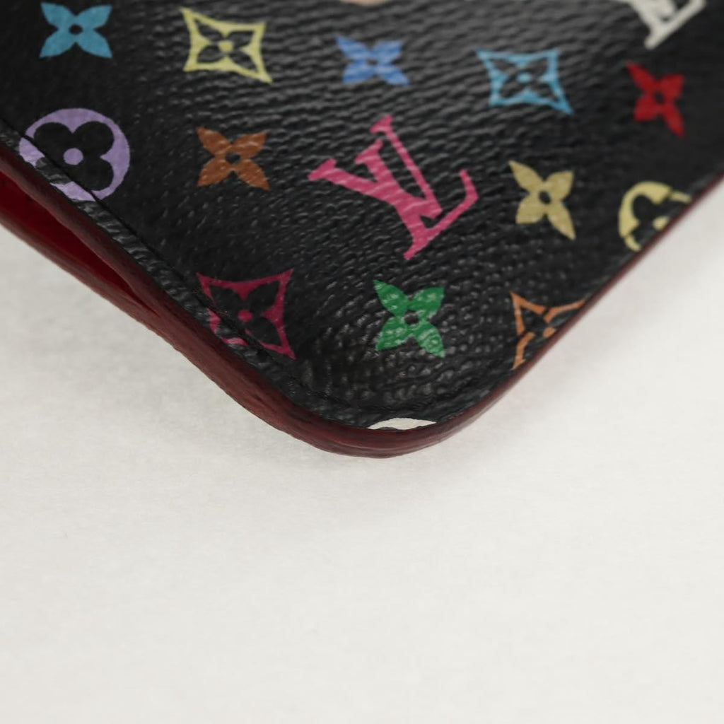 Louis Vuitton Pochette Clés Nm Monogram Multicolor Canvas Black Canvas Wallets Accessory