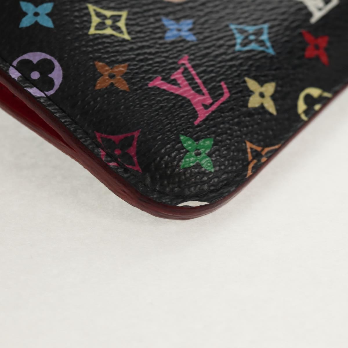 Louis Vuitton Pochette Clés Nm Monogram Multicolor Canvas Black Canvas Wallets Accessory
