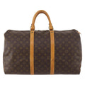 Louis Vuitton Keepall Bag Monogram Canvas Brown Canvas Travel Bag