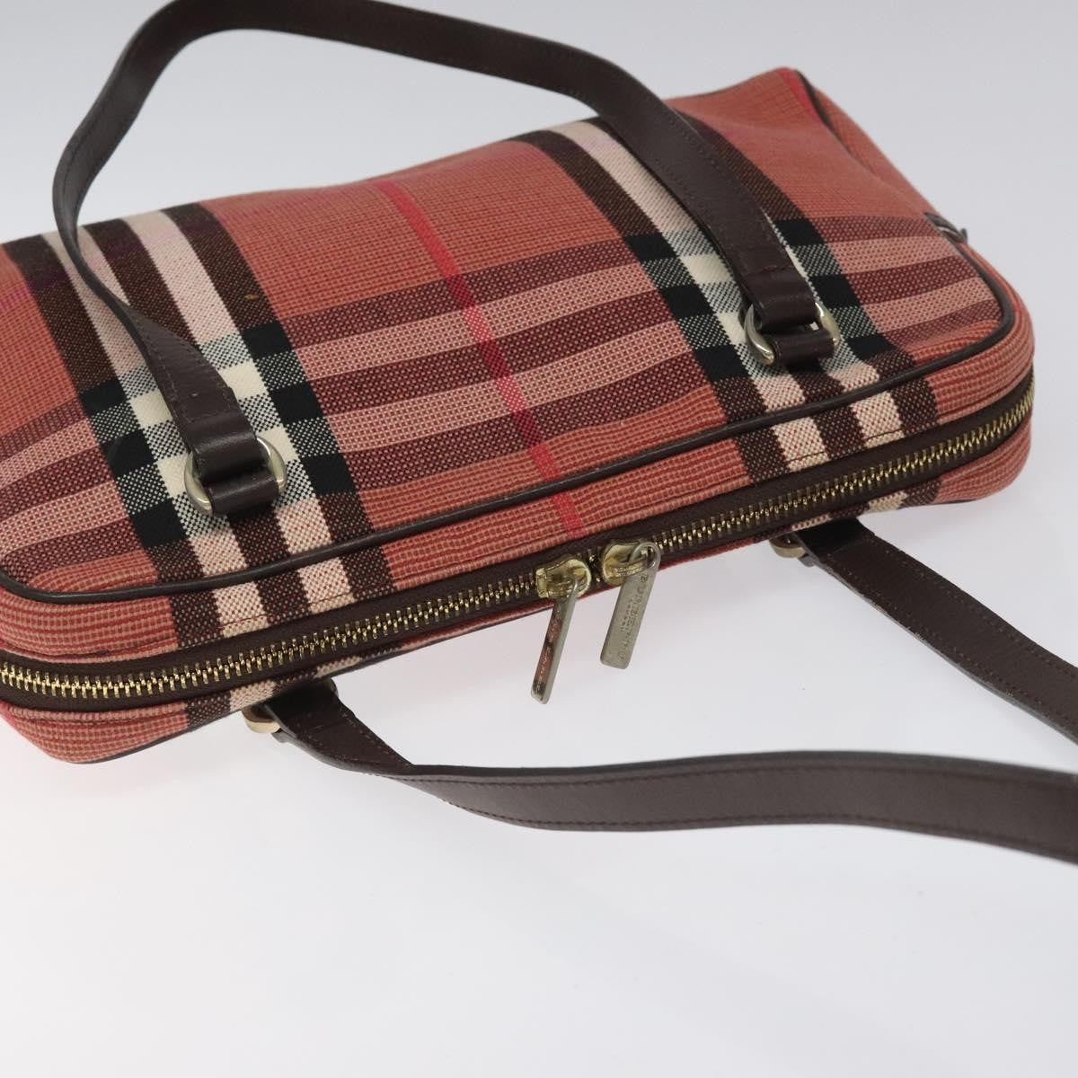 Burberry Nova Check Shoulder Bag Canvas Red Canvas Shoulder Bag