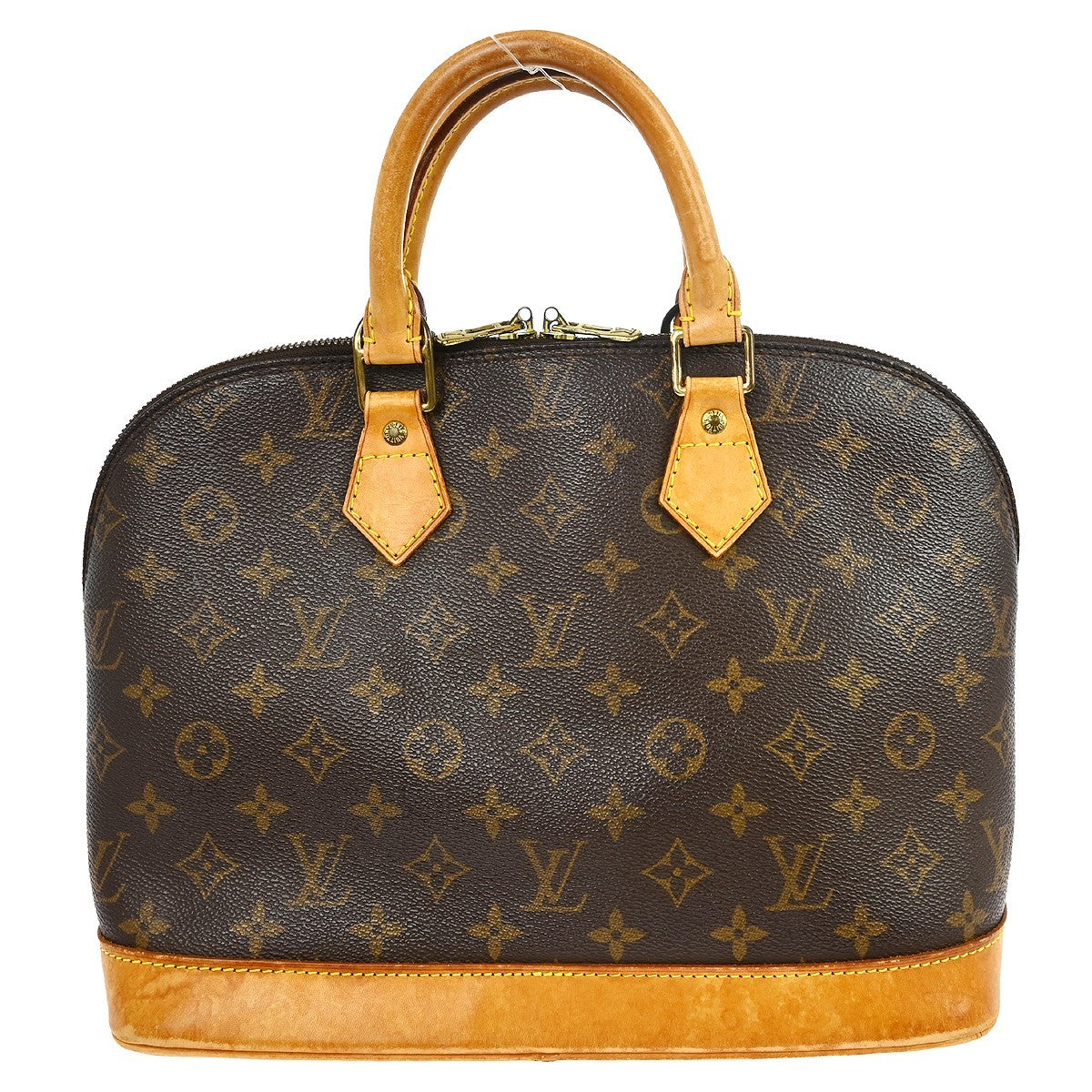 Louis Vuitton Alma Handbag Monogram Canvas Brown Canvas Handbag