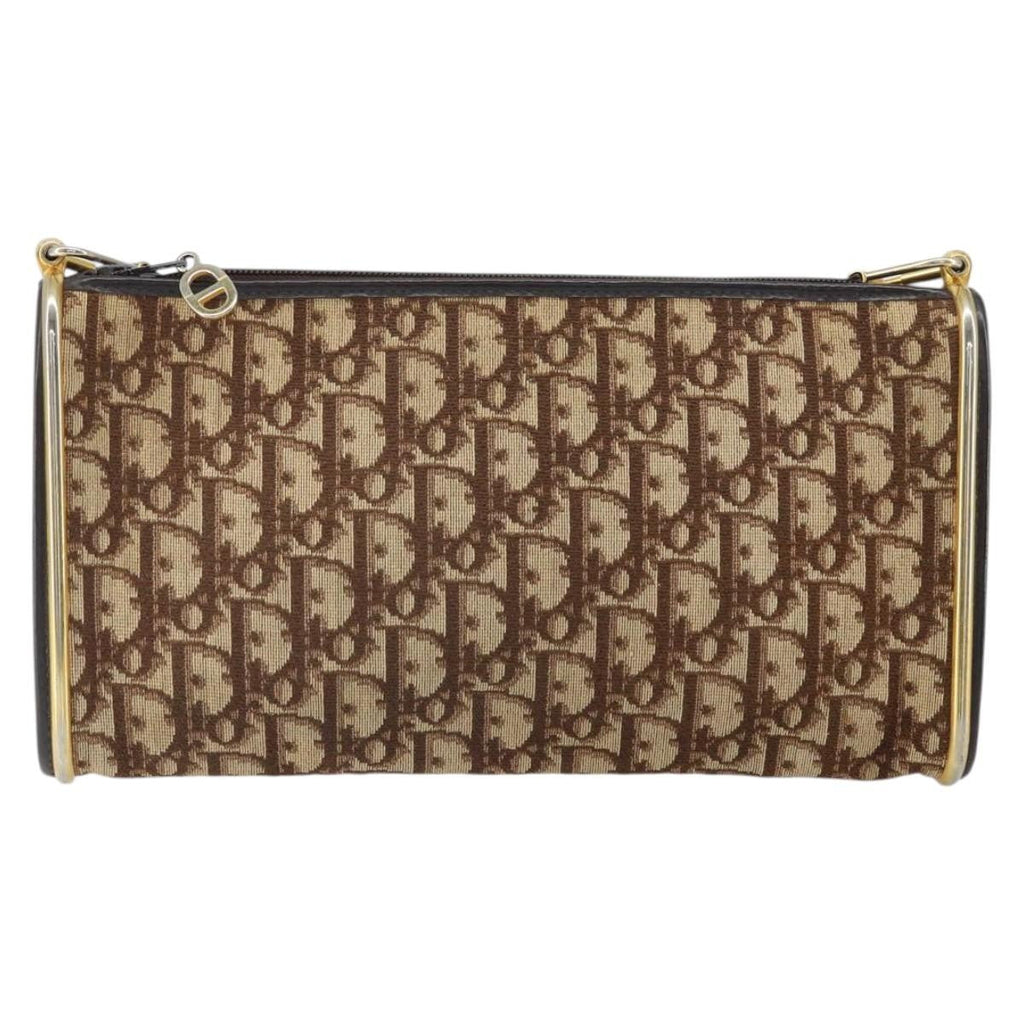 Christian Dior Trotter Shoulder Bag Canvas Brown Canvas Shoulder Bag Bag (Pre-Owned)