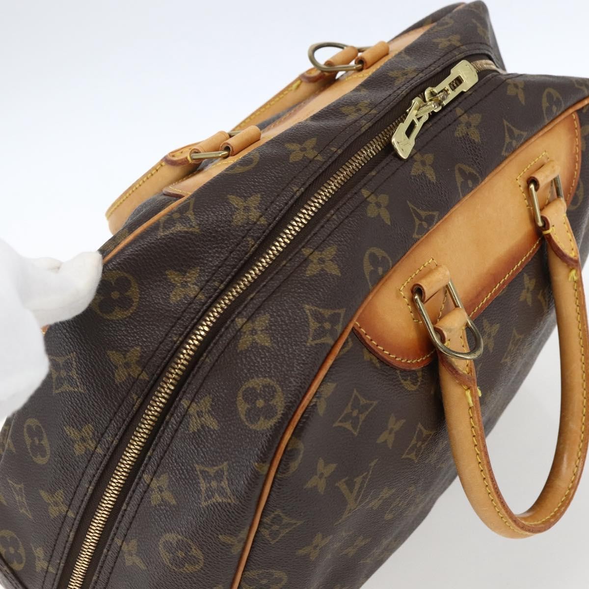 Louis Vuitton Deauville Handbag Monogram Canvas Brown Canvas Handbag
