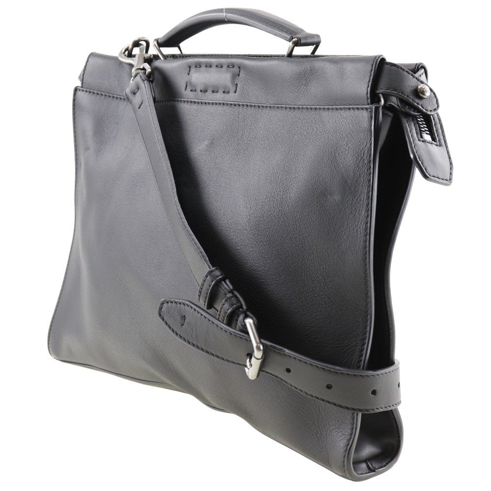 Fendi Peekaboo Iconic Fit Bag Leather Black Leather Briefcase Bag
