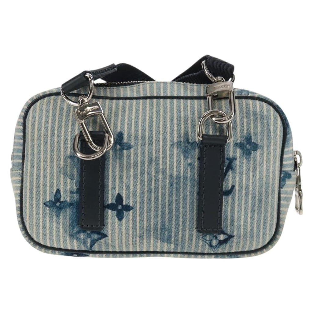 Louis Vuitton Outdoor Pouch Limited Edition Monogram Watercolor Stripes Denim Blue Canvas Clutche & Pouche Bag