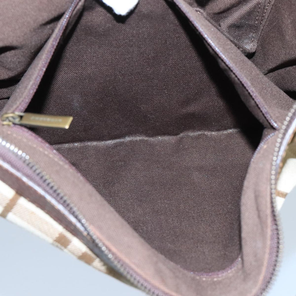Burberry Nova Check Shoulder Bag Canvas And Leather Beige Canvas Shoulder Bag