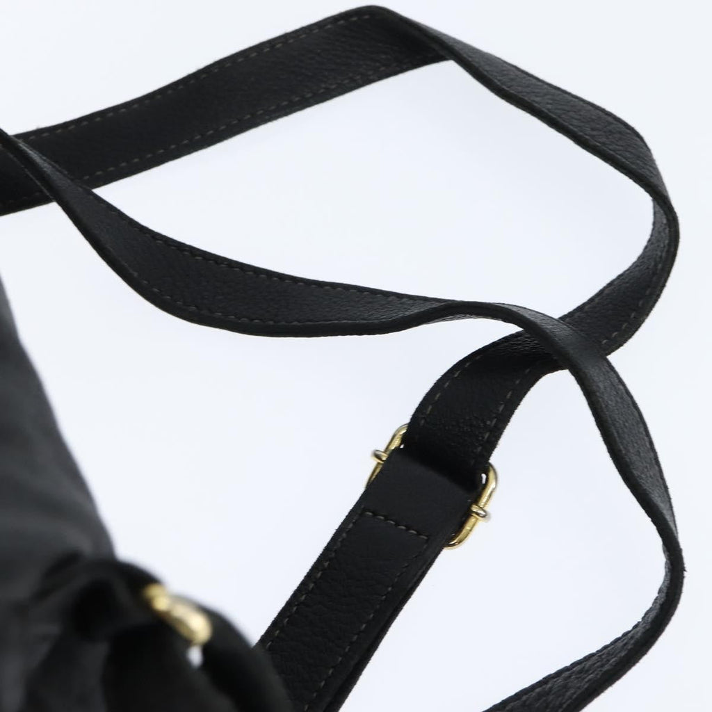 Fendi Logo Flap Drawstring Backpack Leather Black Leather Backpack Bag